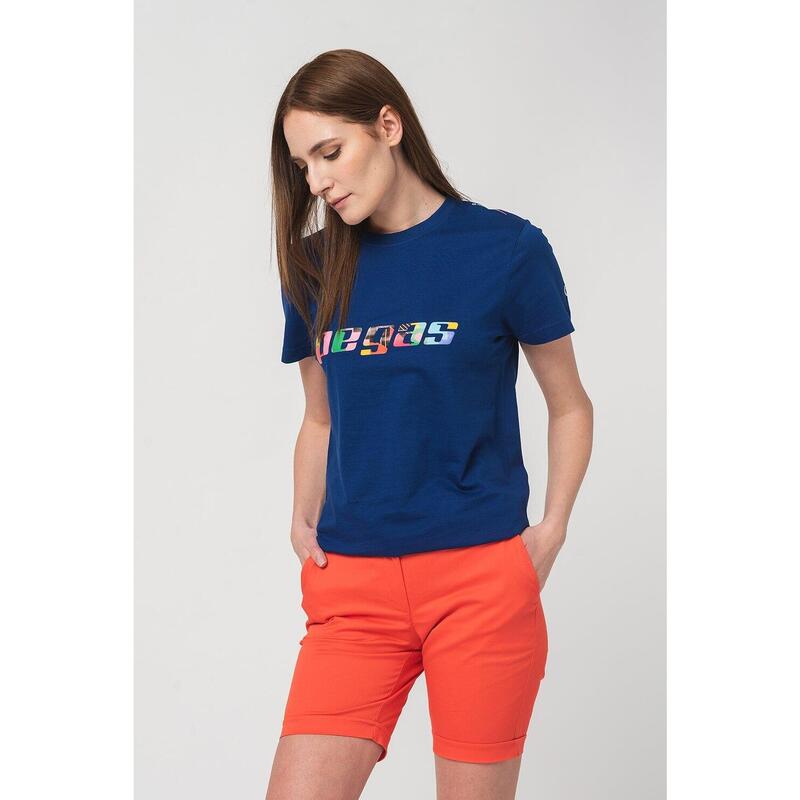 Tricou Logo Multicolor Femei Royal Blue-XL