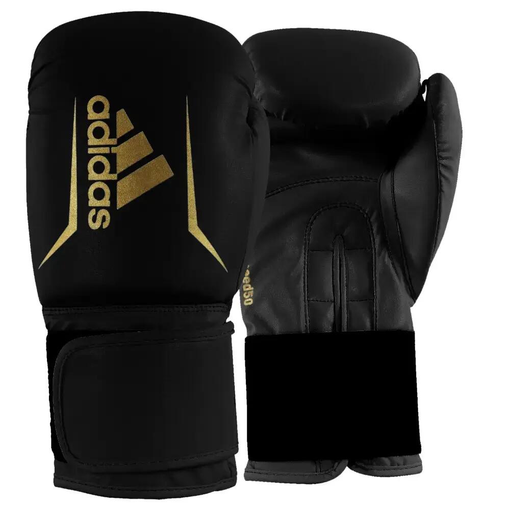 Боксови ръкавици Adidas Speed ​​​​50 черно/златни 14oz
