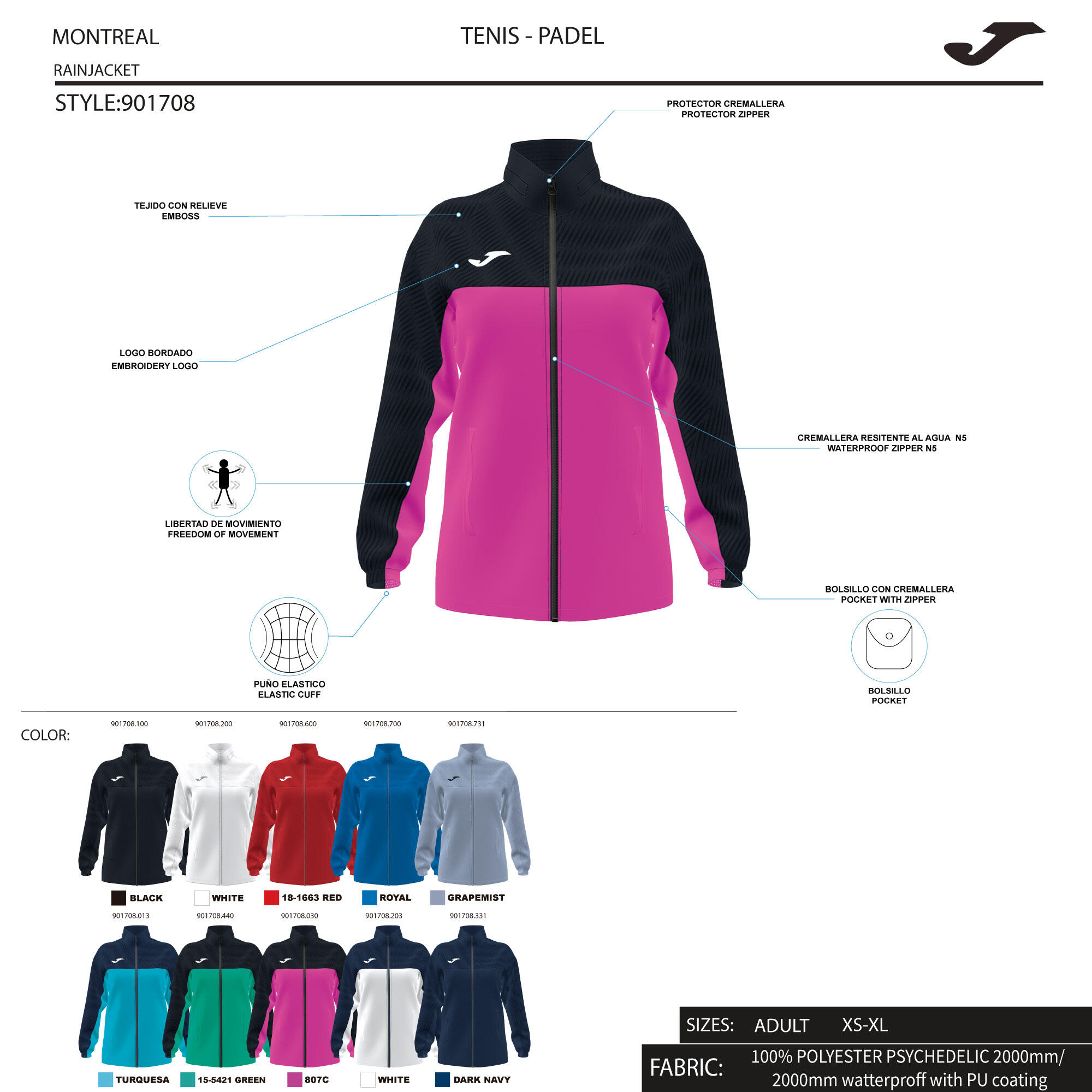 Waterdicht damesjack Joma Montreal 2/2