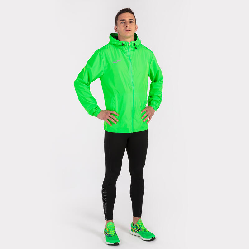 Chubasquero Running Hombre Joma Elite VIII Verde Flúor