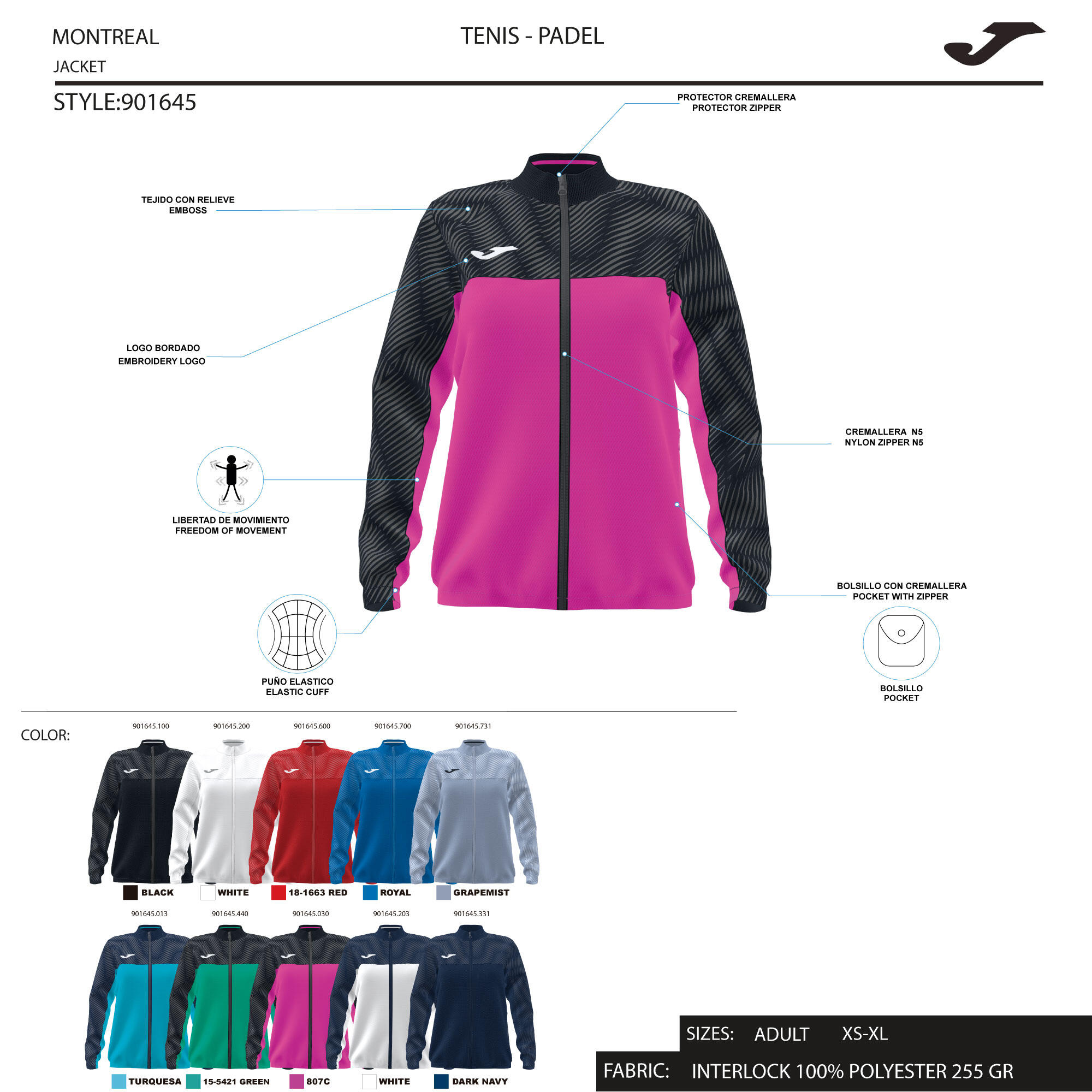 Casaco Padel Mulher Joma Montreal Vermelho 2/2