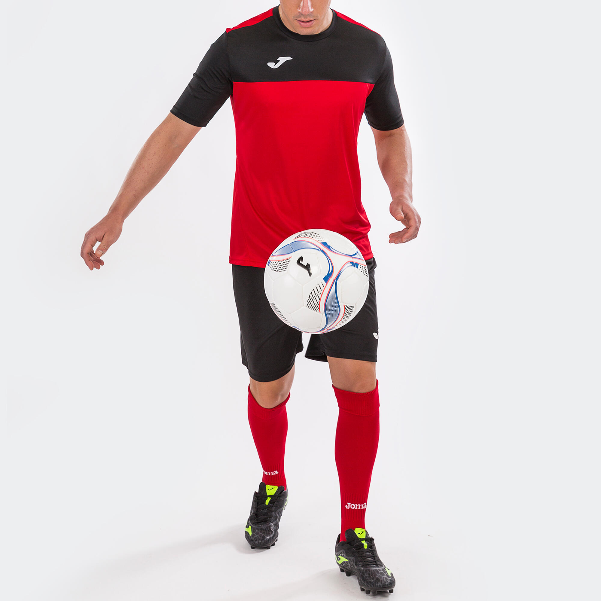T-Shirt Manga Curta Futebol Homem Joma Winner Vermelho 4/6
