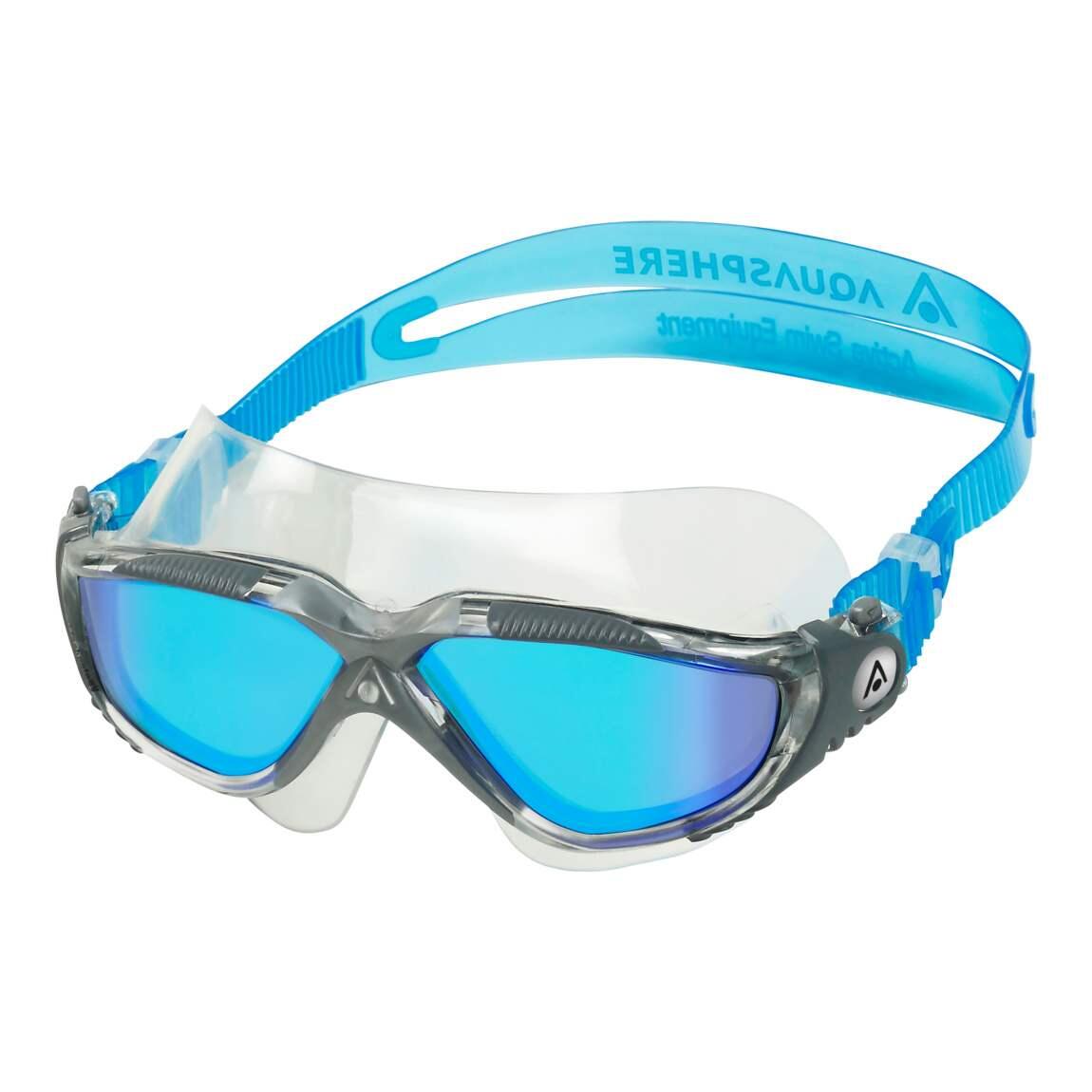 AQUA SPHERE Aqua Sphere Vista Blue Titanium Mirrored Goggles - Grey/ Blue