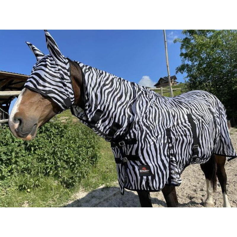 START Zebra cu gât din plasă cu ochiuri de plasă + jachetă din plasă pe burtă