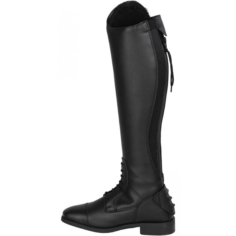 Winter Damen Reitstiefel CALGARY Kunstleder schwarz kurz