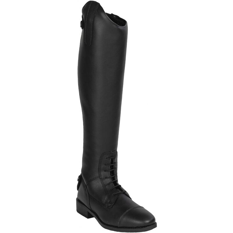 Winter Damen Reitstiefel CALGARY Kunstleder schwarz kurz