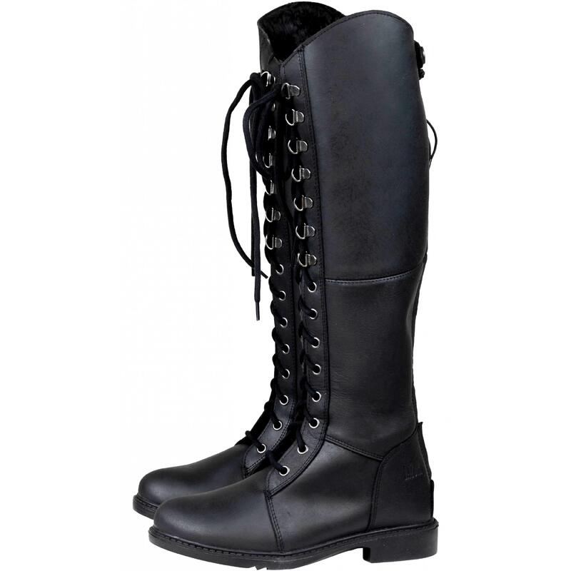 Winter Damen Reitstiefel PERTH Leder schwarz