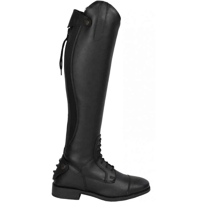 Winter Damen Reitstiefel CALGARY Kunstleder schwarz extra kurz/weit