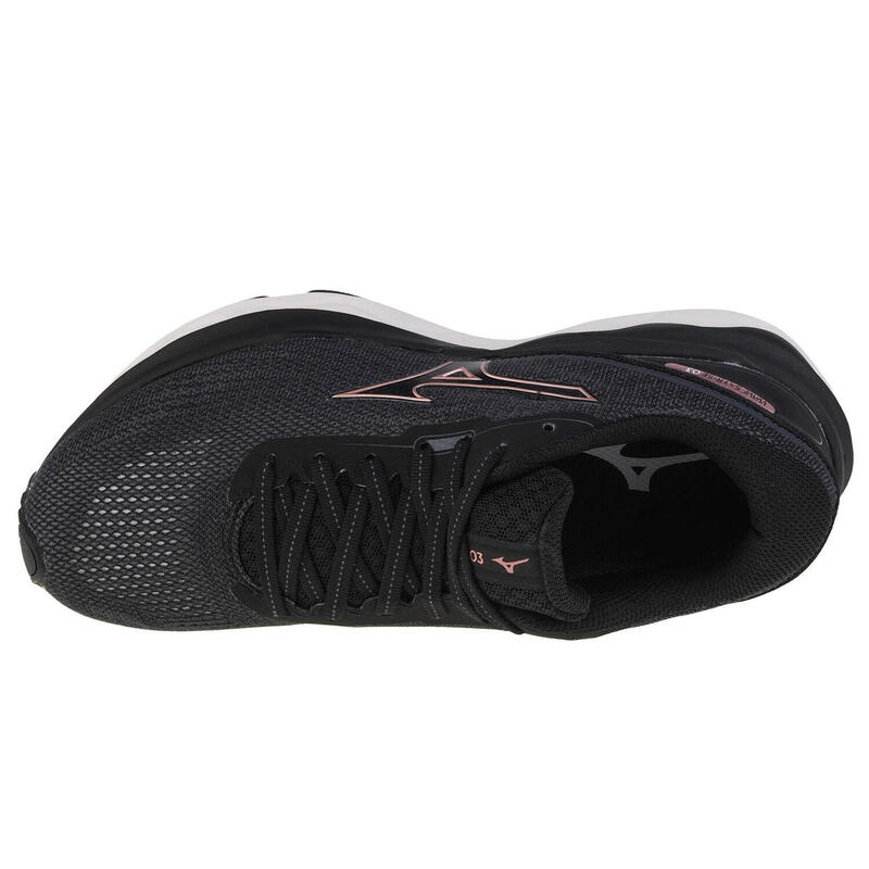 Mizuno Wave Skyrise 3, Femme, Course ? pied, chaussures de running, noir