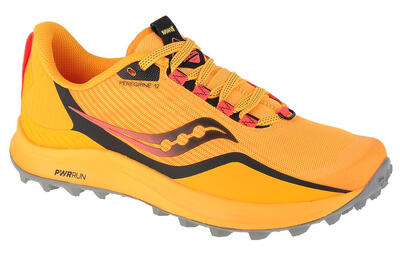 Saucony peregrine 12. vrouwen. trail. hardloopschoenen. geel