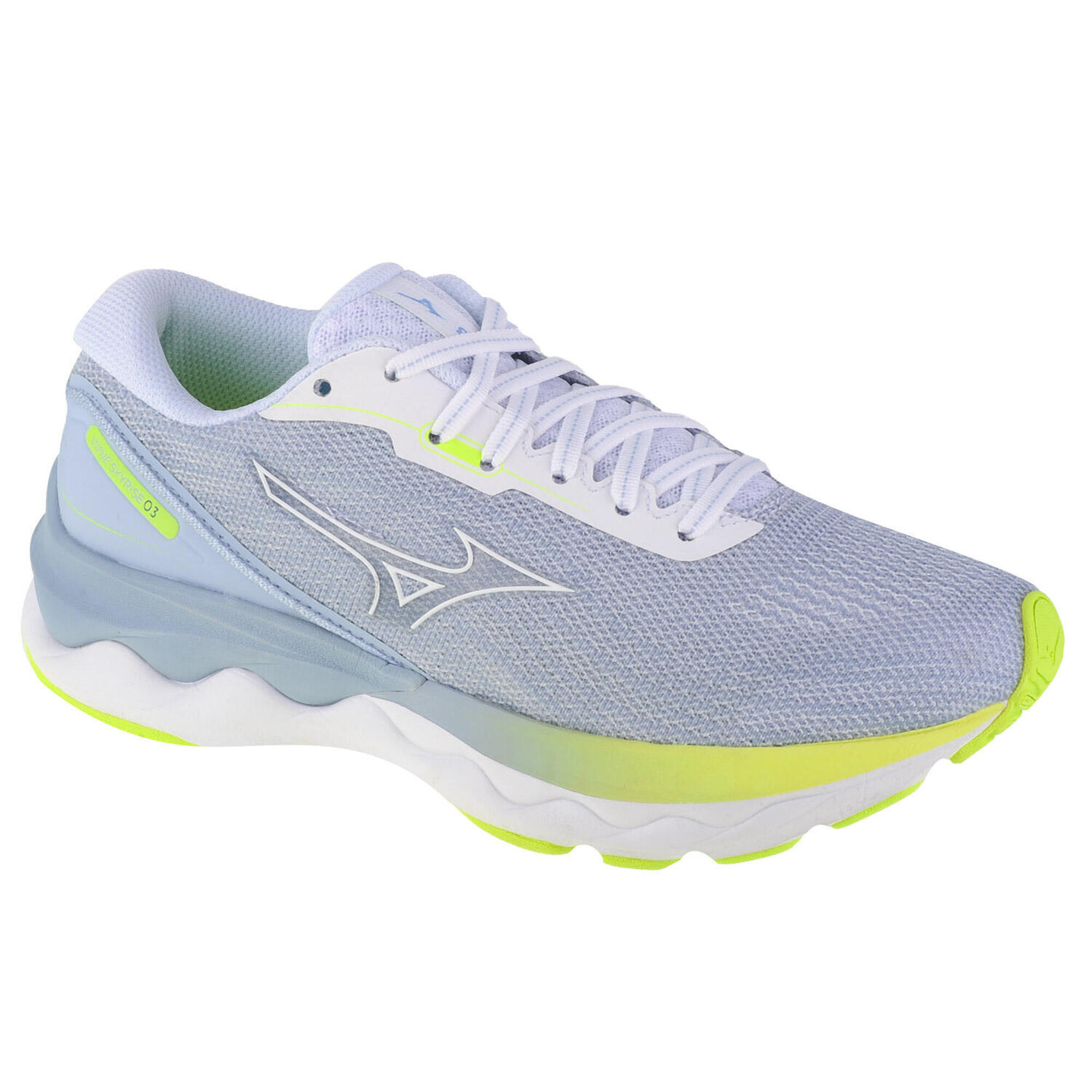 Mizuno - Chaussures De Running Pour Femmes Wave Skyrise 3 - Chaussures De Sport - Blanc|gris|jaune - 42 - Decathlon