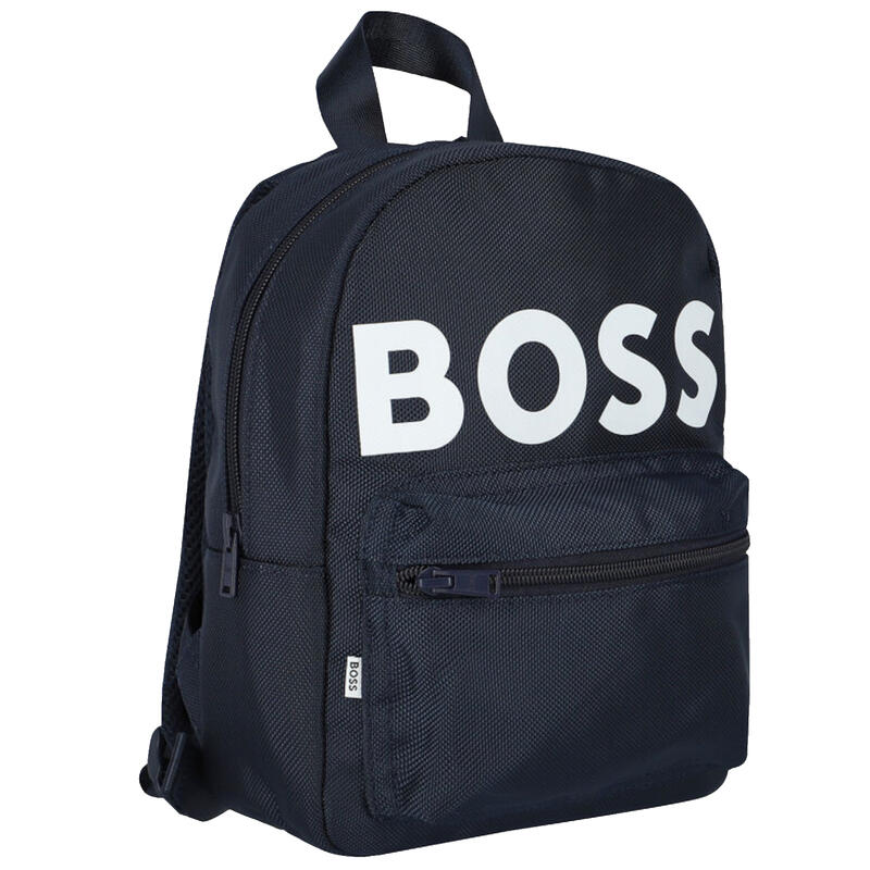 BOSS Logo Backpack, Garçon, , sacs ? dos, bleu marine