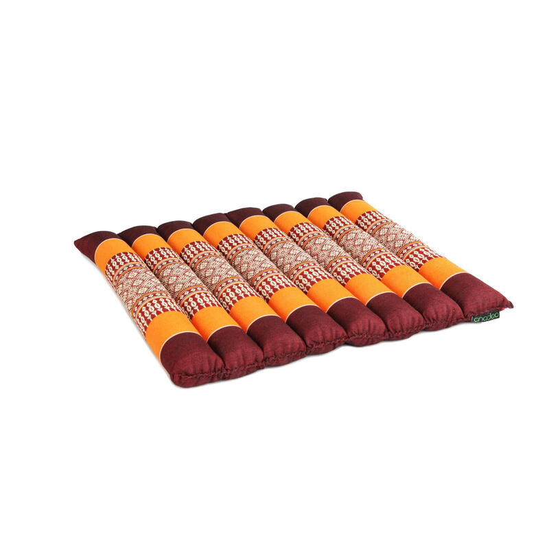 FLAT ROLLABLE - Coussin de Yoga et Méditation Burgundy Orange - M - 15,7" x 15"