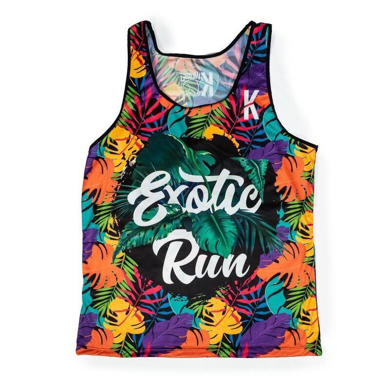 #EXOTICRUN RUNNING SHIRT voor HEREN - KAMUABU veelkleurige tanktop