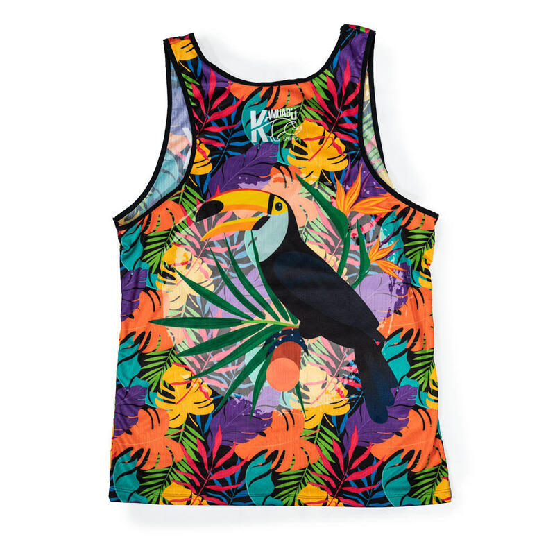 #EXOTICRUN RUNNING SHIRT voor HEREN - KAMUABU veelkleurige tanktop