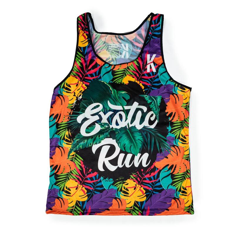 Camiseta running sin mangas Hombre #EXOTICRUN Multicolor