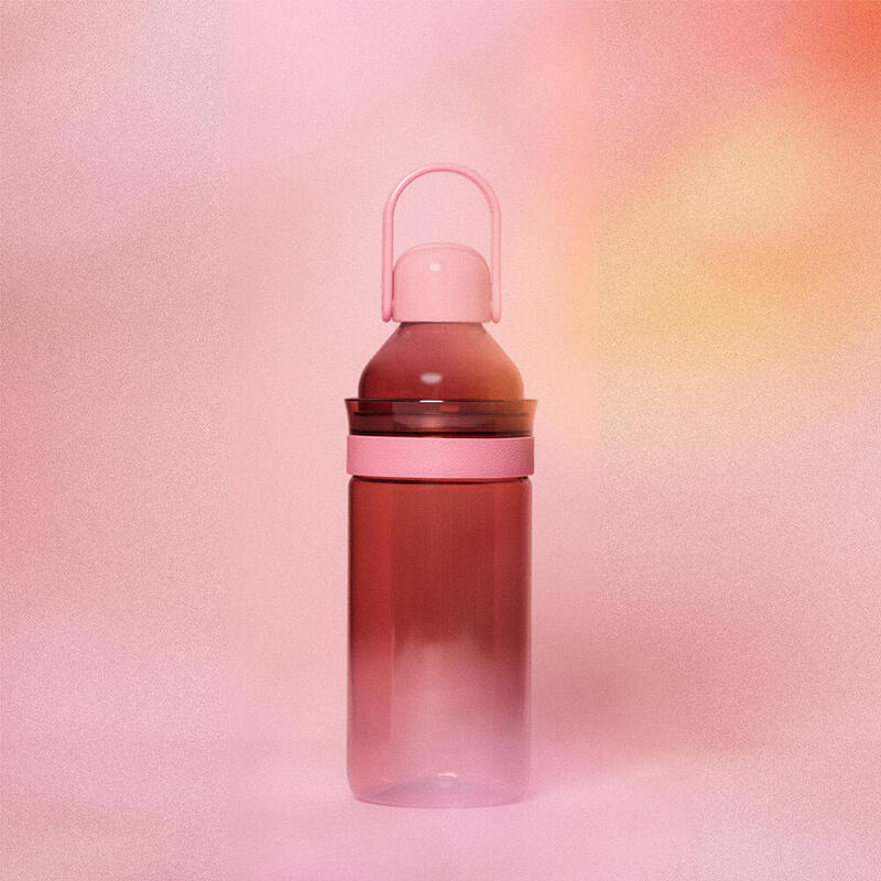 Biobased Reuseable Water Bottle 470ml - Dirty Pink