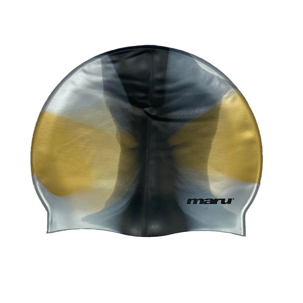 MARU Maru Limited Edition Silicone Swim Cap - Black / Silver / Gold