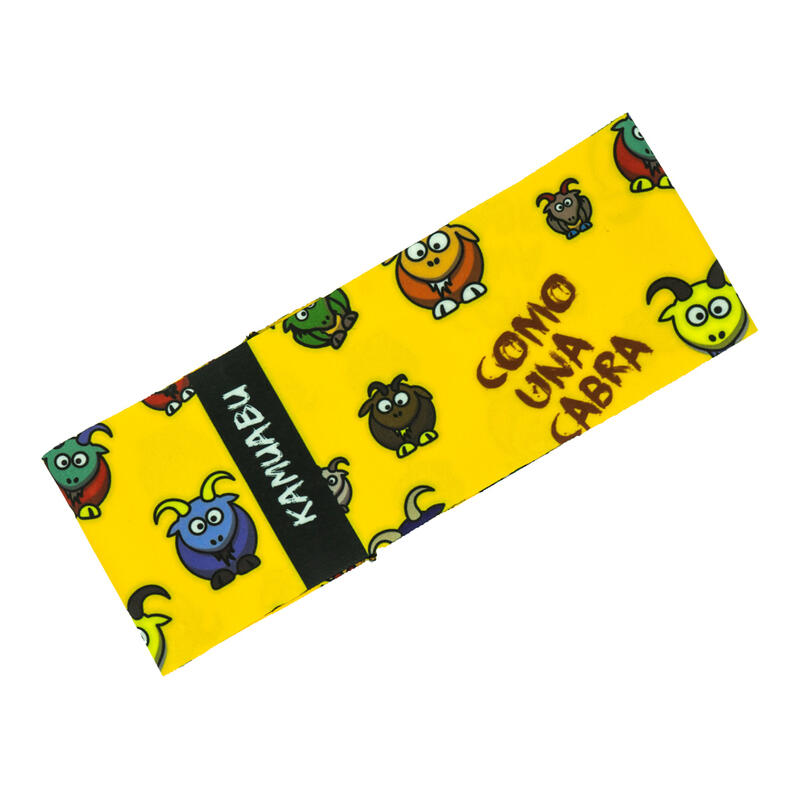 Cinta para la cabeza HEADBAND #COMOUNACABRA unisex KAMUABU amarillo corte láser