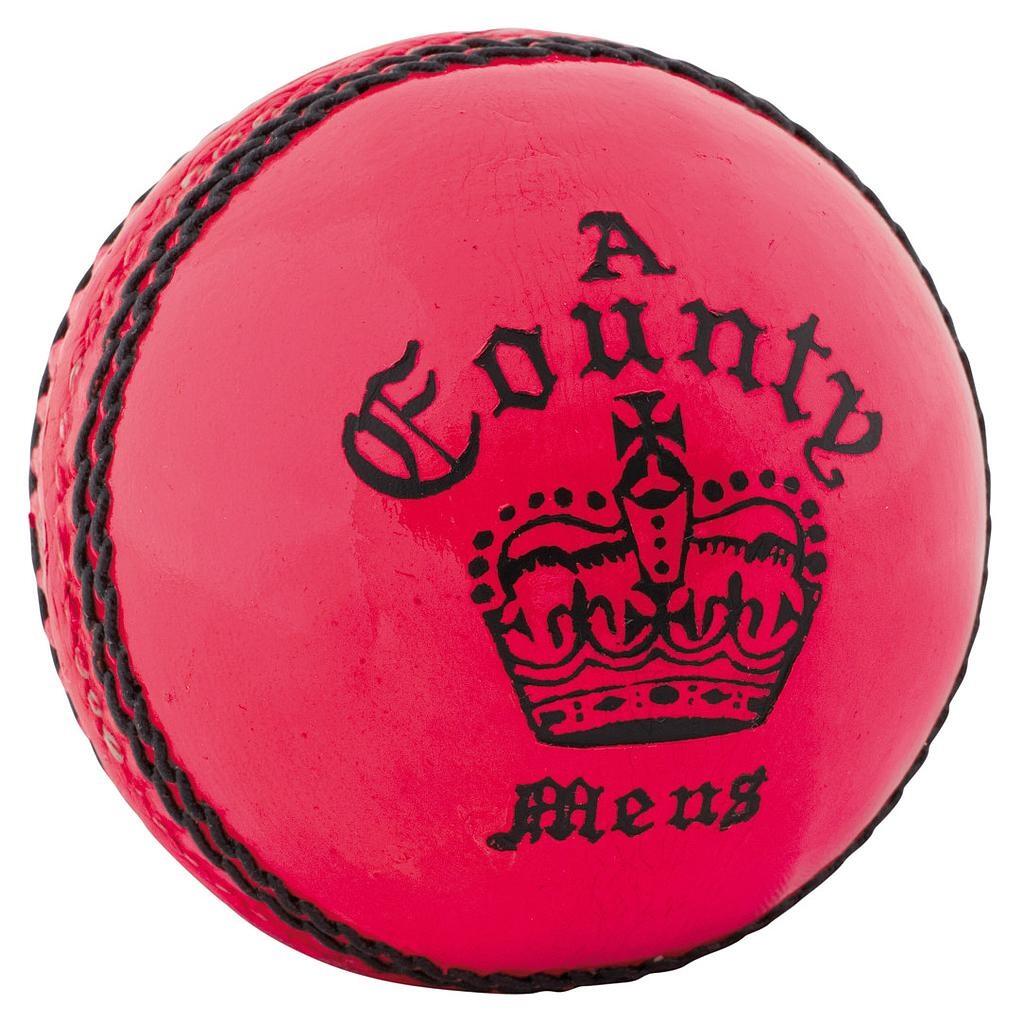 READERS Mens County Leather Crown Cricket Ball (Pink)
