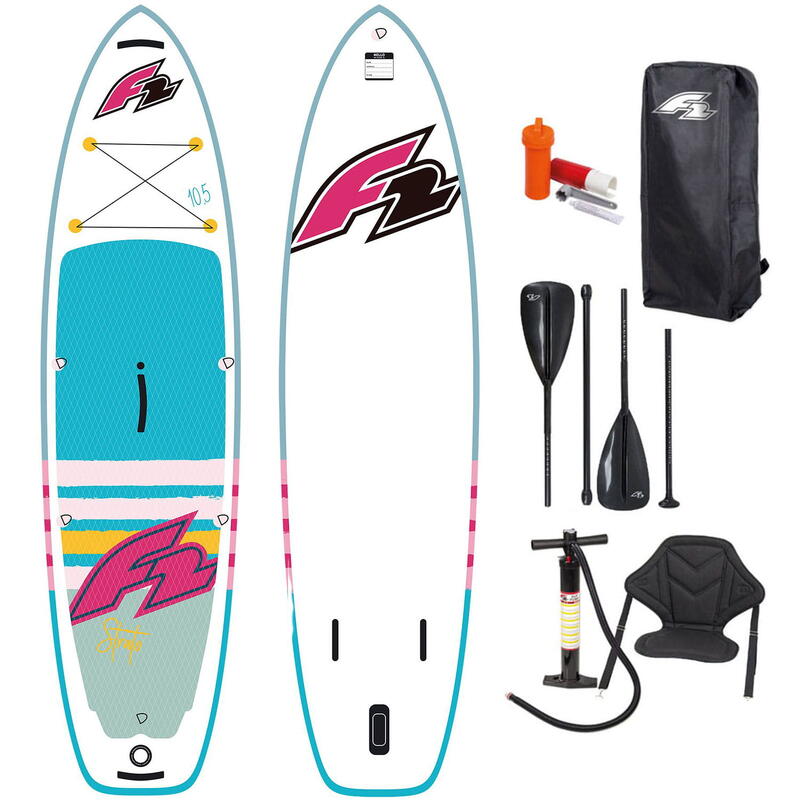 F2 Strato 10'0 Woman SUP opblaasbare surfplank KAYAK SEAT 2in1 peddel