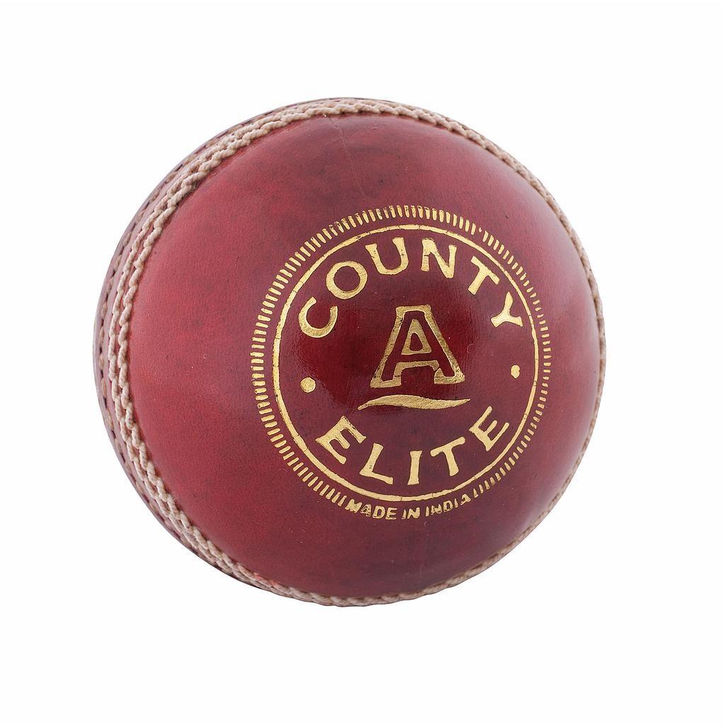 READERS Mens County Elite A Leather Cricket Ball (Red)