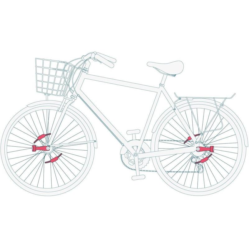 Set lumini bicicletă SL250C, față și spate, magnetice