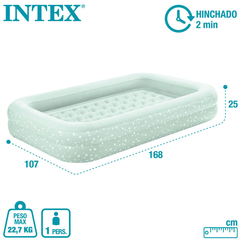 Colchón hinchable Criança Intex con hinchador 107x68x25 cm