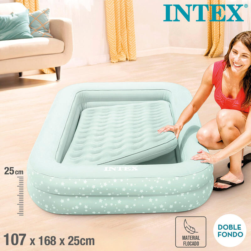Intex 66810NP - Materasso Gonfiabile Baby, Casa e Viaggio, 107x168x25 cm