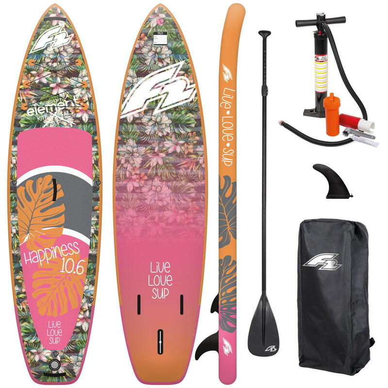 F2 Stand up Paddle SUP Board HAPPINESS Women flower 2021 - Größe 10'5