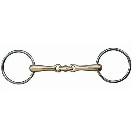 Mors double brisures pour cheval HKM Argentan, Edelstahl 18 mm