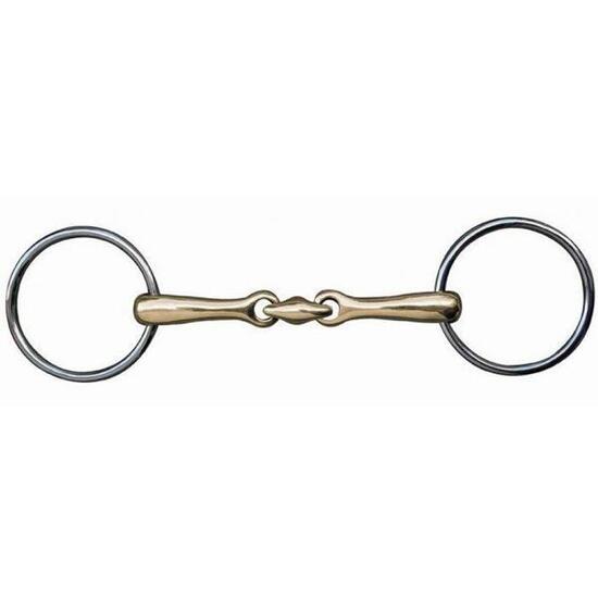 Mors double brisures pour cheval HKM Argentan, Edelstahl 18 mm