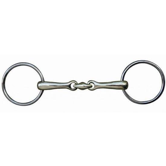 Mors double brisures pour cheval HKM Edelstahl 18 mm
