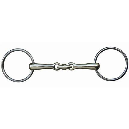 Mors double brisures pour cheval HKM Edelstahl 18 mm