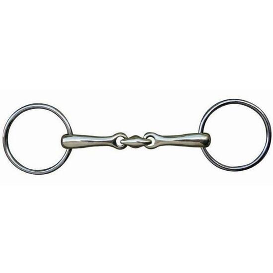 Mors double brisures pour cheval HKM Edelstahl 16 mm