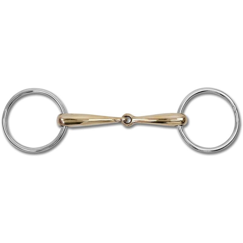 Mors 2 anneaux pour cheval brisure simple massif Waldhausen Cupris