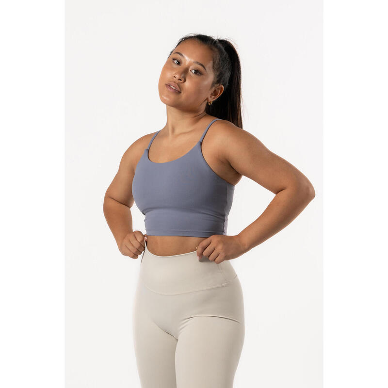 Varsity Brassière De Sport / Crop Top - Femme - Violet Lavende