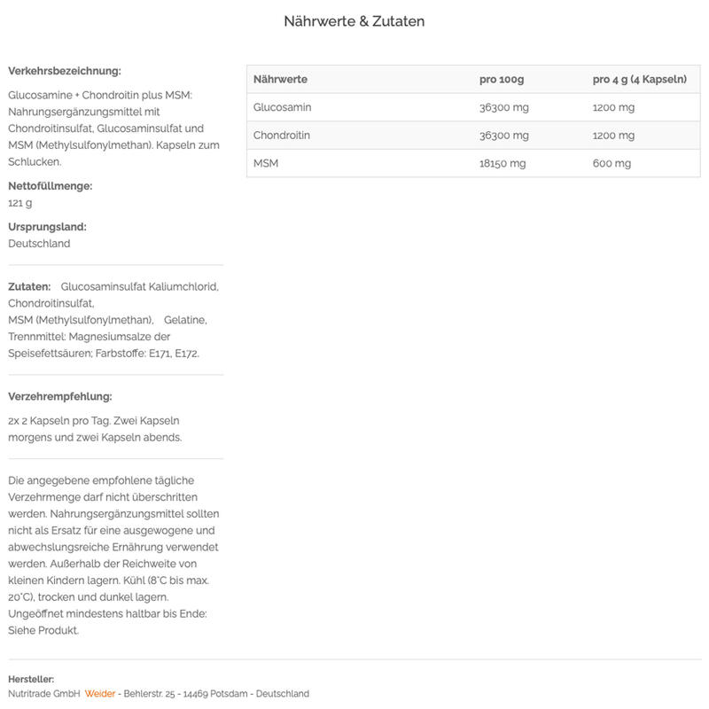 Glucosamine Chondroitin + MSM