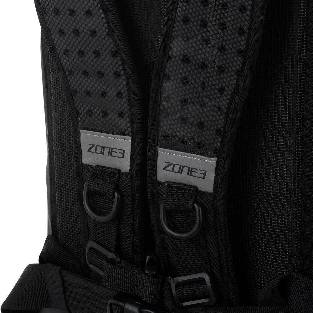 30L Open Water Dry Bag Tech Backpack Black/Brown 4/7