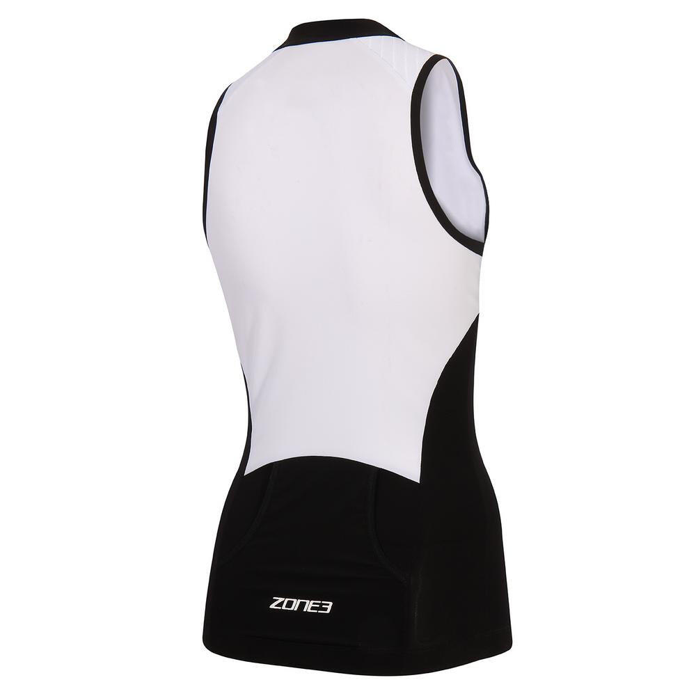 Lava Long Distance Tri Top Sleeveless Womens Black/White 2/5