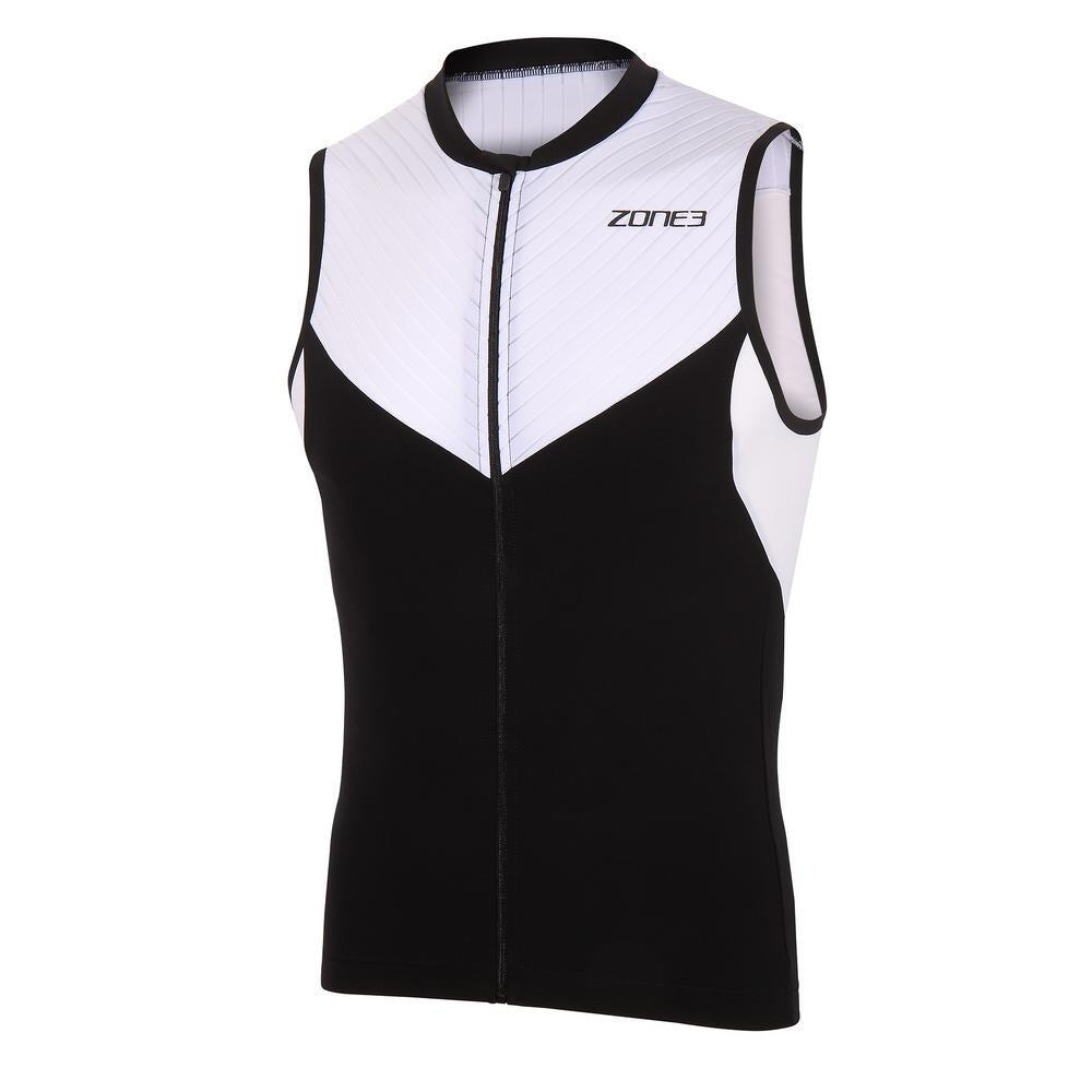 Lava Long Distance Sleeveless Tri Top Men's Black/White 2/5
