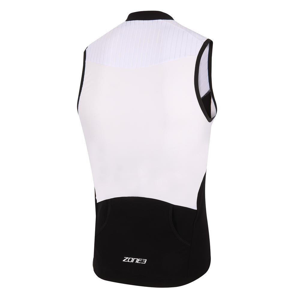 Lava Long Distance Sleeveless Tri Top Men's Black/White 3/5