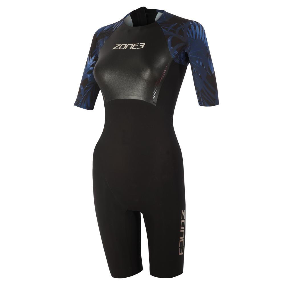 SHORTSLEEVE SWIMSKIN Women's Black/Blue 1/3