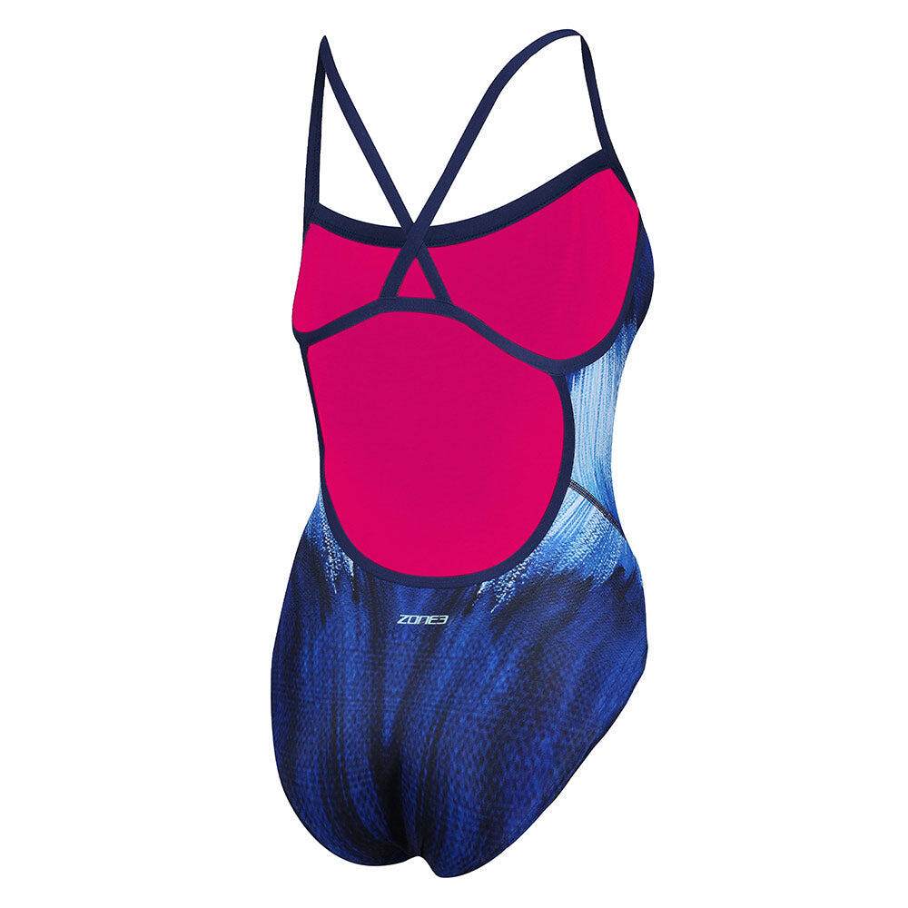 Costume Da Bagno Donna Kona Speed Strap Back - Nero / Bianco 5/7
