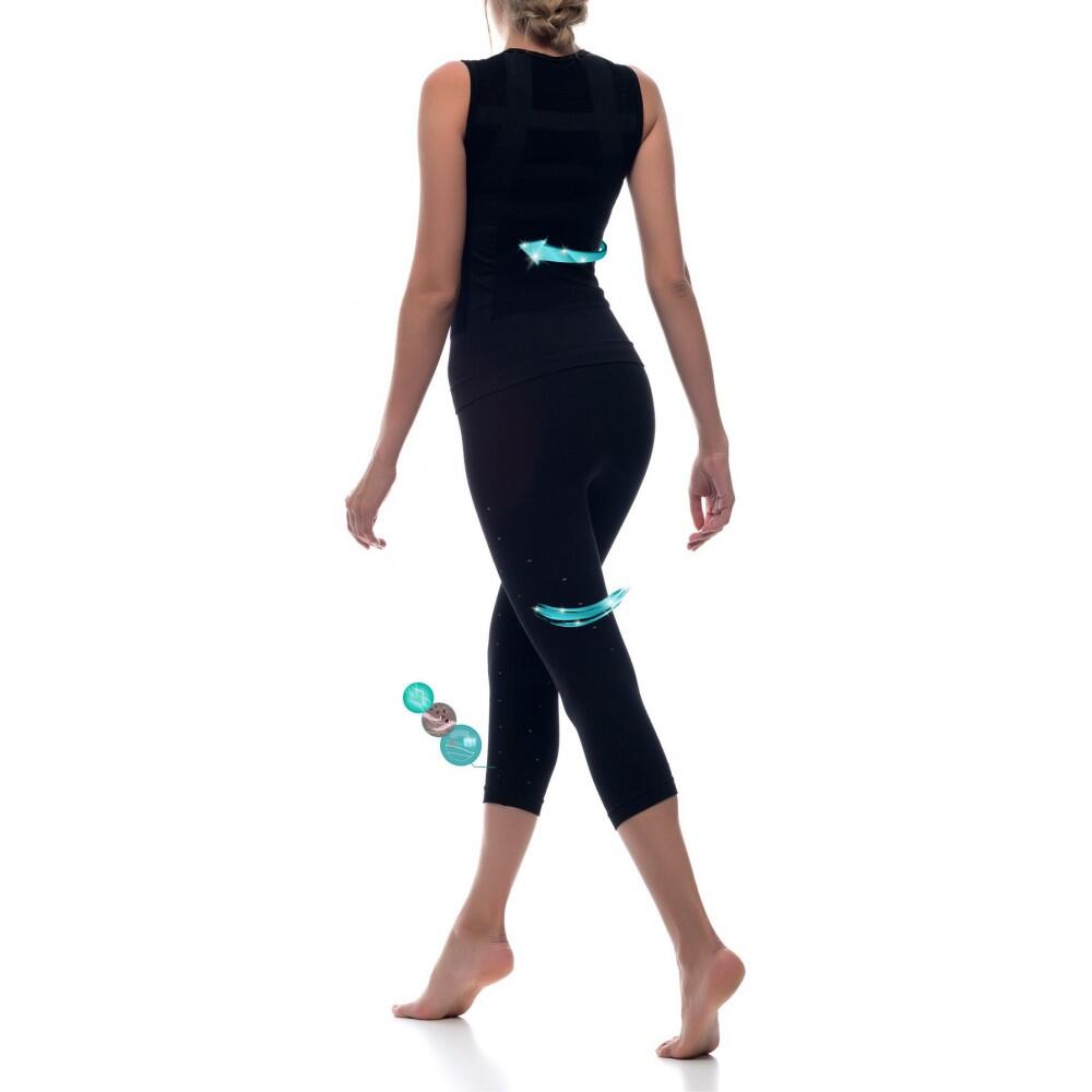 Conjunto deportivo Legging y Camiseta yoga sin costuras Namasté negro 4/6
