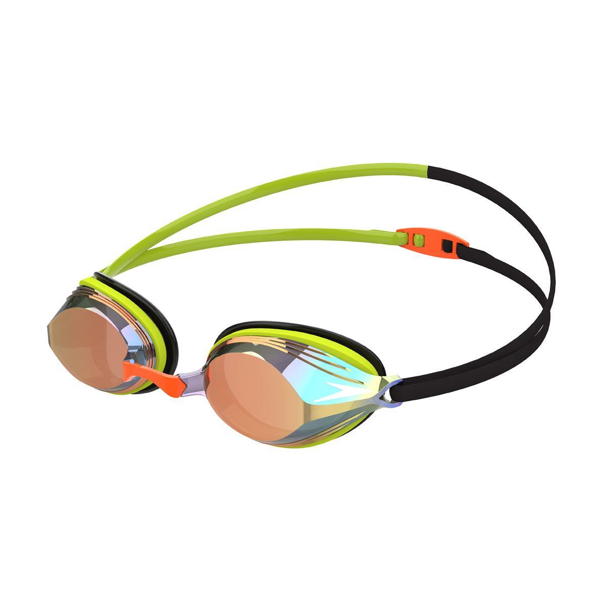 Speedo Vengeance Mirrored Goggles - Atomic Lime/ Black/ Fire Gold 1/5