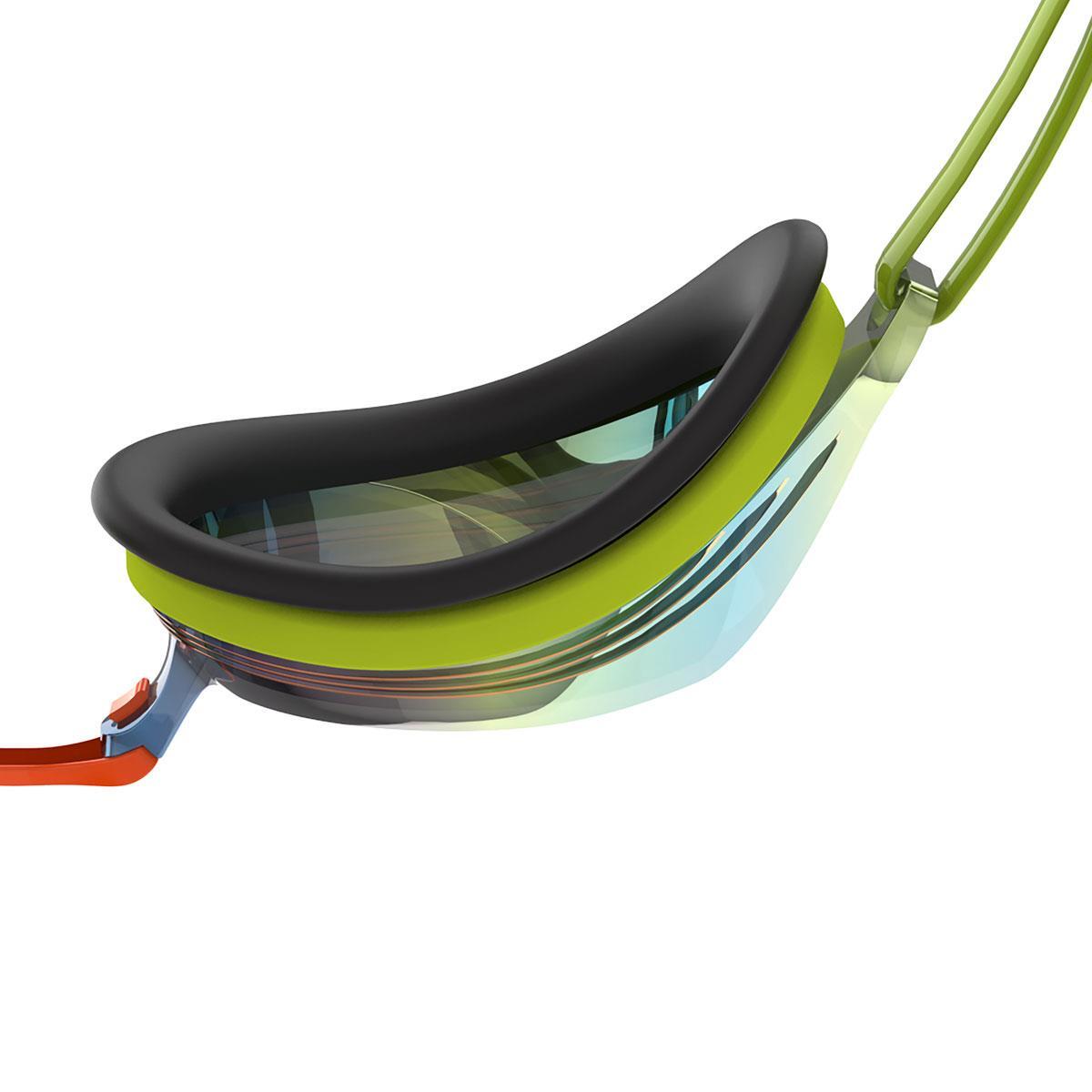 Speedo Vengeance Mirrored Goggles - Atomic Lime/ Black/ Fire Gold 4/5