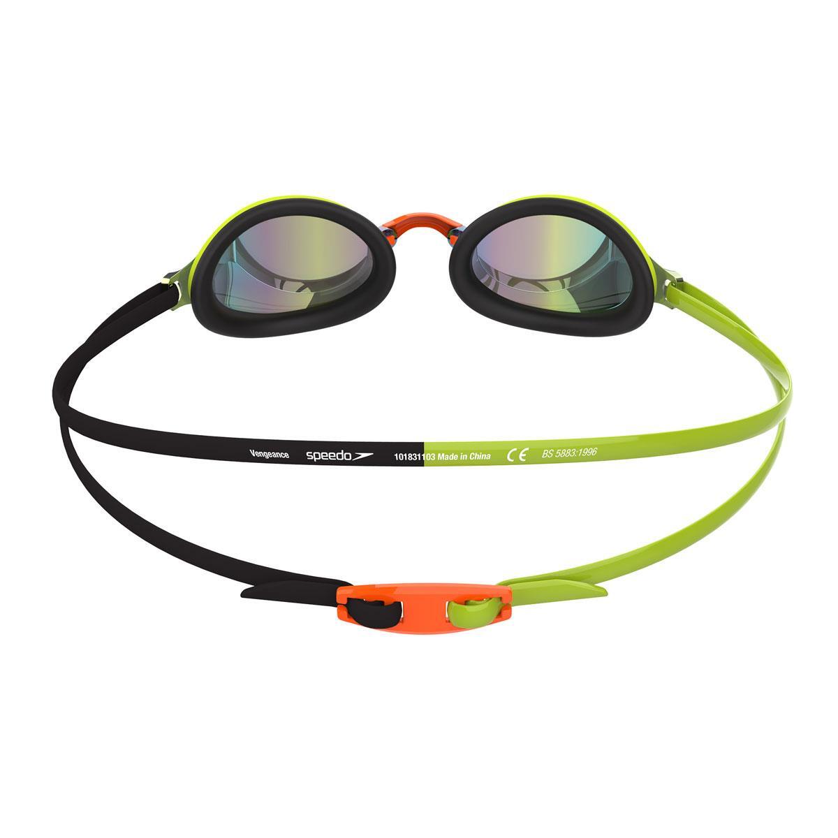 Speedo Vengeance Mirrored Goggles - Atomic Lime/ Black/ Fire Gold 2/5