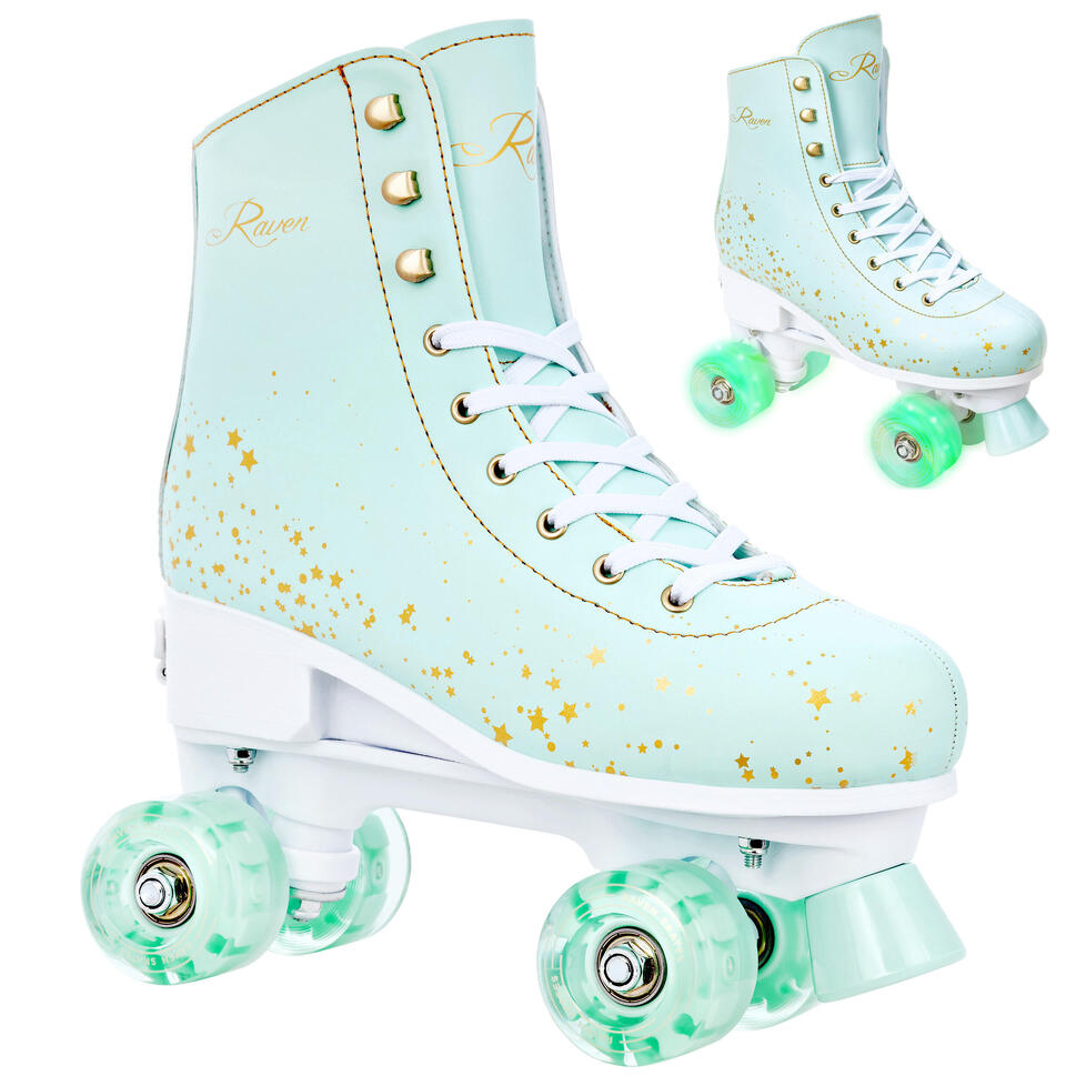 ERROLVES®Patins à roulettes Garçon Enfant Reglable,Bleu,M(32-37)-PATIN