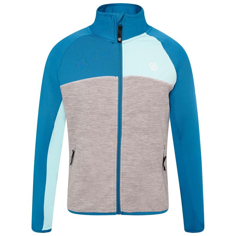 Except III Kids' Ski Quick-Drying Full Zip Midlayer - Mid Blue/Grey